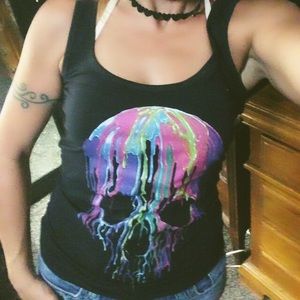 Colorful skull tank top